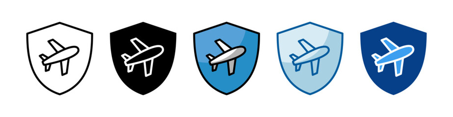 Airport Security Icon Set Multiple Style Collection