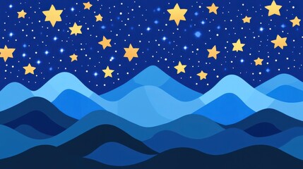 Obraz premium Breathtaking Starry Skies Over Dramatic Landscape