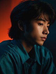 Japanese men in the 80s and 90s style
