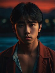 Japanese men in the 80s and 90s style
