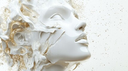 Wide White Background (Site head) (3d illustration)