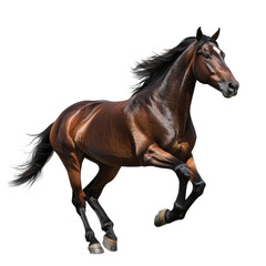 Obraz premium Beautiful horse running on a transparent background,