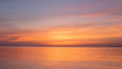 Fototapeta premium 바다에서 보는 저녁 노을