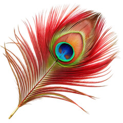 Obraz premium Beautiful crimson peacock feather