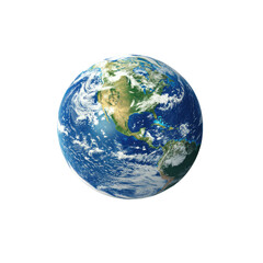 Fototapeta premium 3D Realistic Earth Day. Holiday illustration of a globe on a transparent background