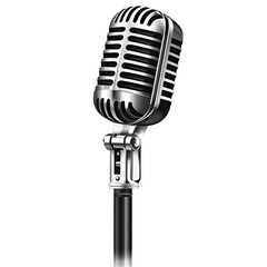 Fototapeta premium 3D Microphone transparent on a white background