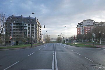 Urban landscape in the city of Bilbao