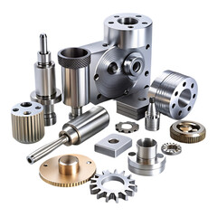 Fototapeta premium CNC milling machine parts