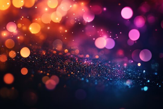 Colorful glitter bokeh lights background. (1)
