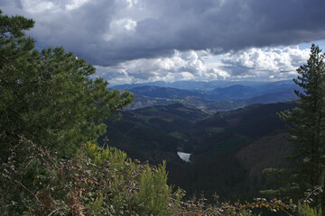 Mountainous landscape in the Basque Country