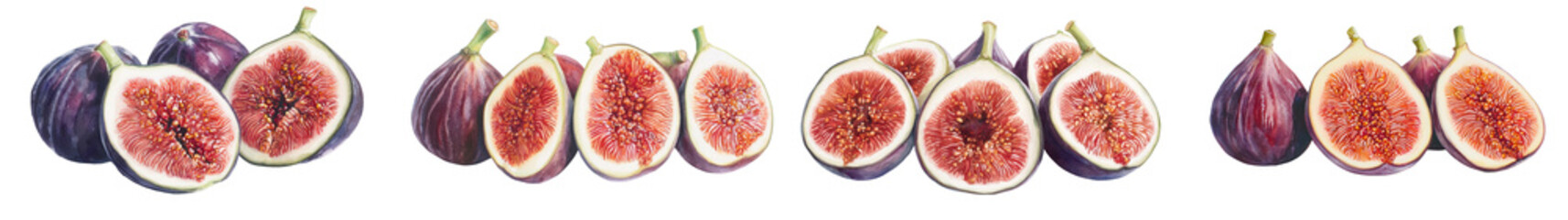 Assortment of Fresh Ripe Figs in Various Colors on Wooden Background  Healthy Nutritious Fruit Ideal for Mediterranean Cooking Baking and Healthy Lifestyle Concepts