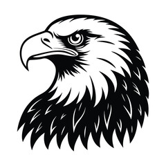 eagle head vector icon silhouette 