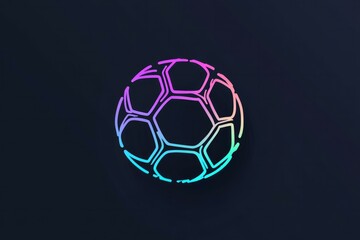 Naklejka premium Soccer ball or football flat icon for sports apps and websites