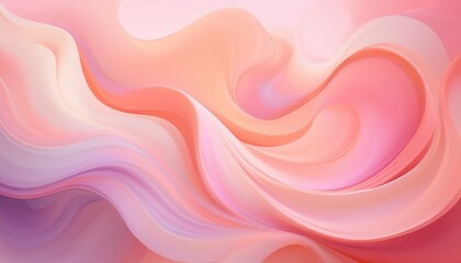 Obraz premium A dreamy pastel gradient with soft pink, blue, and peach tones smoothly blending together, creating a serene and ethereal atmosphere.