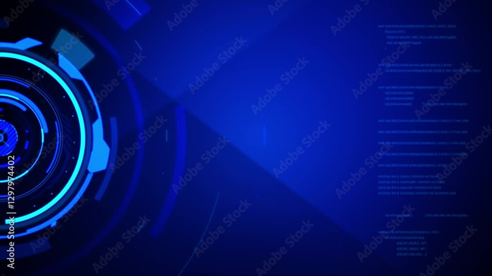 Poster circle rotate hud head up display interface template universal technology line and frame video overl
