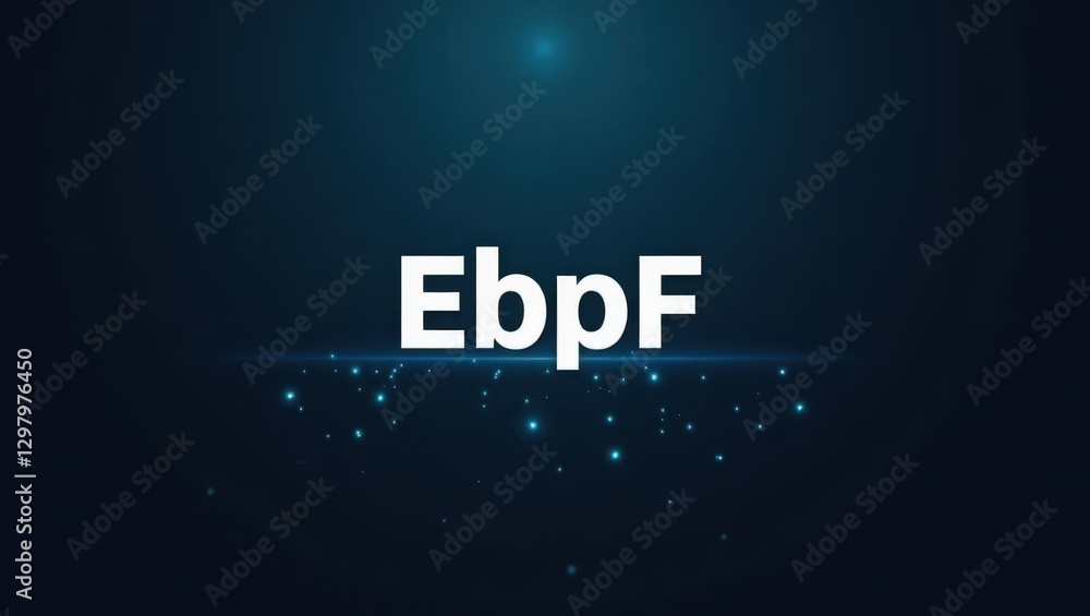 Poster ebpf. word eppf is placed on dark background