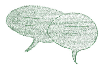 Separate green speech bubble on transparent background