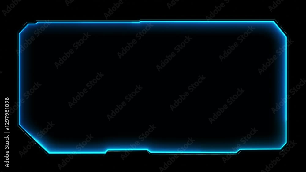Poster universal technology line and frame video overlay futuristic hud head up display interface template 