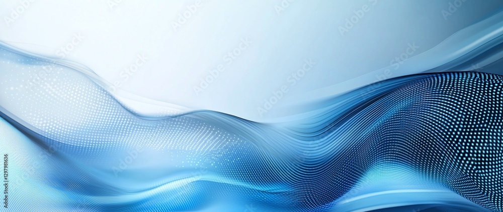 Poster a captivating abstract background featuring gentle waves in varying shades of blue. perfect for use 