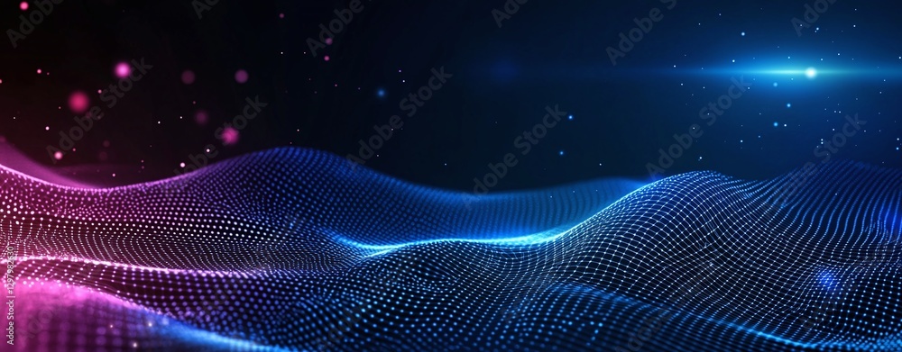 Poster a captivating display of vibrant colors and dynamic lines, representing the flow of energy and techn
