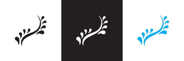 Decorative swirl and spiral icon. perfect swirl for graphic design. Elegant shapes add a stylish touch to invitations, tattoos, art projects, logos etc.  Isolated on white and black background. EPS 10