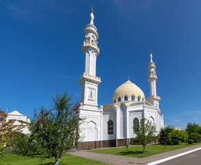 Bolgar, Tatarstan, Russia. Historical and architectural reserve, View of the White Mosque of the ancient city of Bolgar