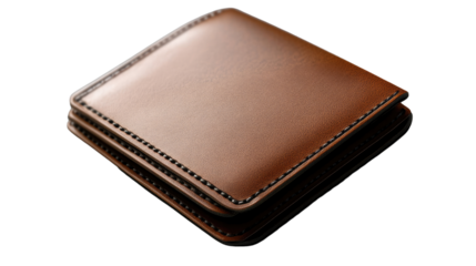 Leather Wallet Elegance: A meticulously crafted, pristine leather wallet, radiating sophistication and timelessness. Its rich texture and classic design showcase both utility and understated luxury.