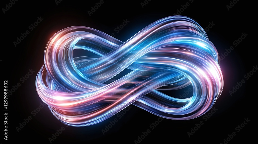 Aufkleber a mesmerizing abstract design featuring intertwining colorful lines. this digital artwork represents