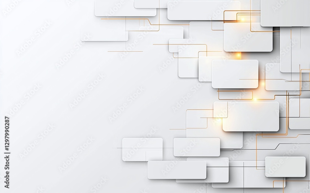 Aufkleber a minimalistic abstract design featuring interconnected rectangular shapes on a clean background. id