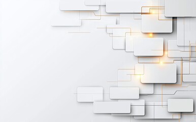 A minimalistic abstract design featuring interconnected rectangular shapes on a clean background. Ideal for modern digital projects, technology presentations, and creative designs.