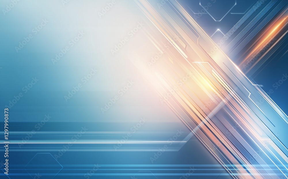 Poster a modern abstract background featuring dynamic lines and light effects