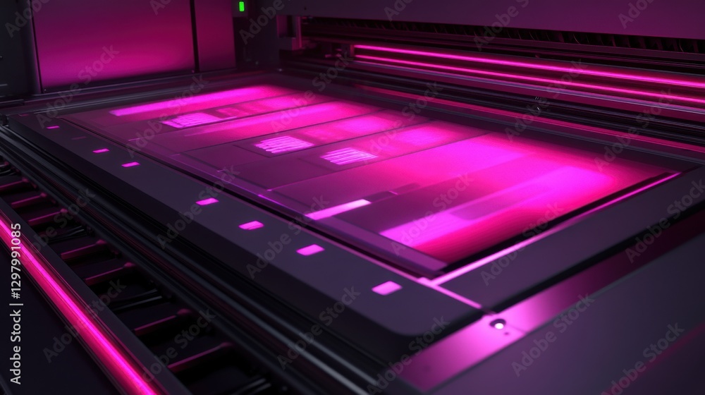 Aufkleber abstract digital print system in progress