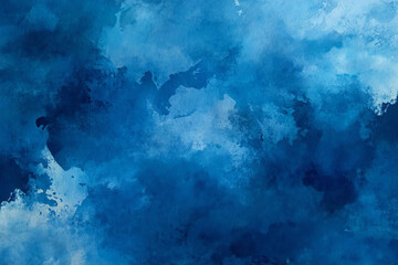 深海の青 - 抽象的な水彩アート