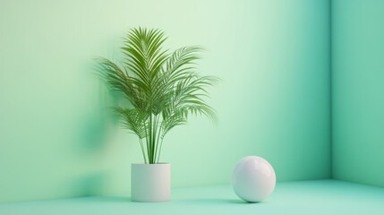 Fototapeta premium Pale green gradient background