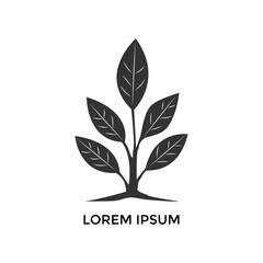 Sprout Logo Isolated White background. Vector Illustration