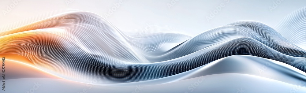 Poster a stunning abstract image featuring smooth, flowing waves of color. the gentle curves convey a sense