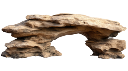 Arched Rock Formation: An intriguing stone arch gracefully sculpted by nature, creating a picturesque scene of geological wonder.