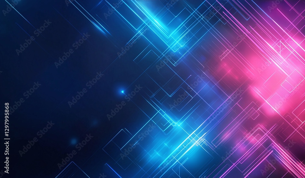 Aufkleber a vibrant abstract background featuring dynamic lines and glowing lights in shades of blue and pink.