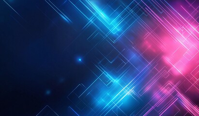 A vibrant abstract background featuring dynamic lines and glowing lights in shades of blue and pink. Perfect for digital design projects that require a modern and energetic touch.