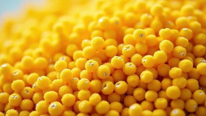 Pearl Millet. Close-up yellow sea buckthorn berries healthy fresh natu