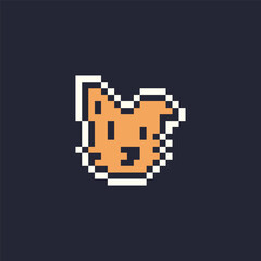 Obraz premium this is Cat face icon in pixel art with colorful color and this item good for presentations,stickers, icons, t shirt design,game asset,logo and your project.