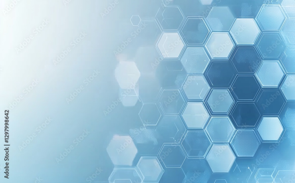 Aufkleber a visually striking abstract background featuring a pattern of hexagons in varying shades of blue, i
