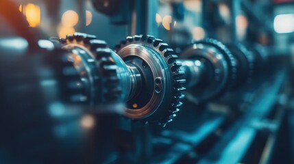 Detailed Printing Press Components in Operation