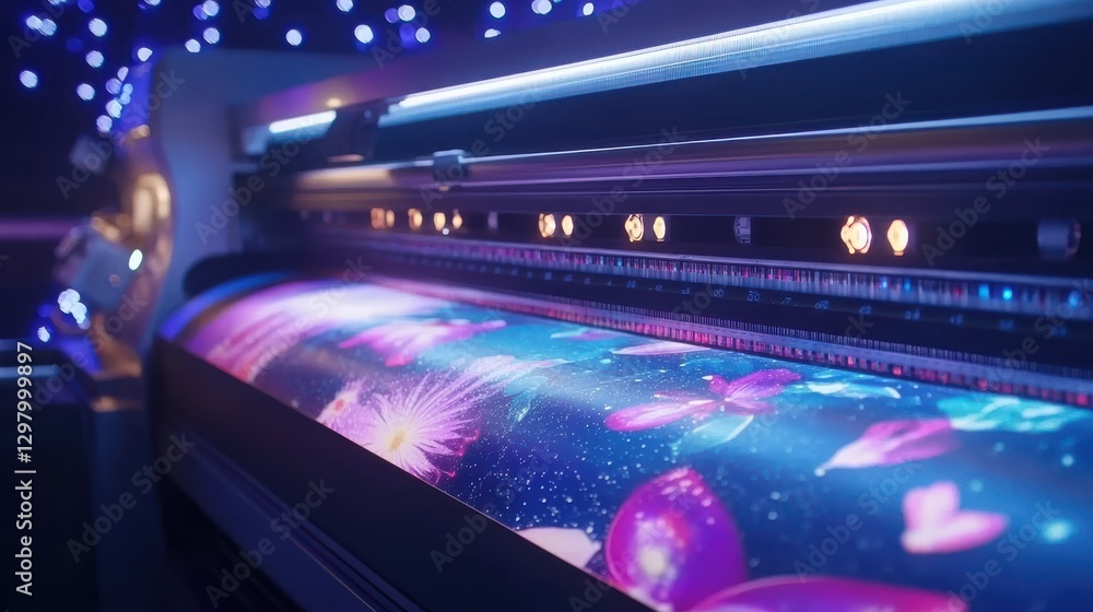 Poster digital printing system in real-time production setup