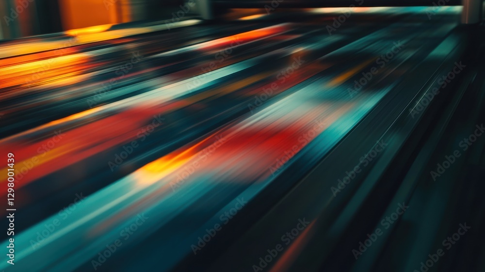 Poster dynamic printing workflow with abstract lighting effects
