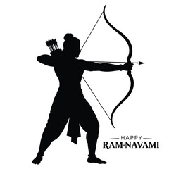 Happy Ram Navami festival of India. Lord Rama birth day. vector illustration design. Eps10