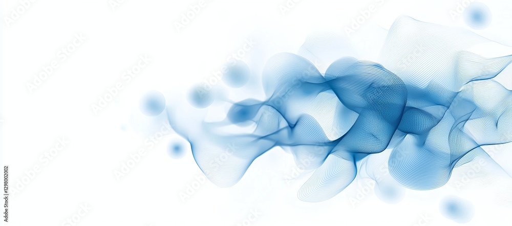 Poster an abstract blue wave design creates a sense of flow and tranquility. ideal for backgrounds, present