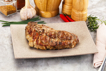 Grilled pork sirloin for dinner