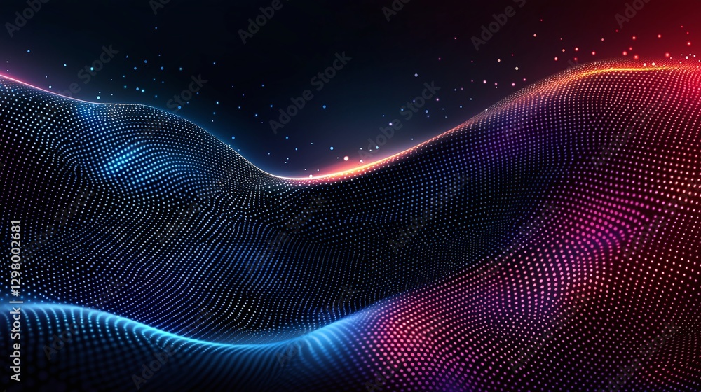 Aufkleber an abstract illustration of flowing lines and waves in vibrant colors. the digital design combines d