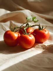 Close up of fresh red ripe tomatoes
